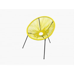 Chaise De Jardin En Acier Acapulco Jaune Lemon de marque Centrale Brico, référence: J7376800