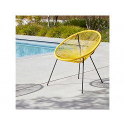 Chaise De Jardin En Acier Acapulco Jaune Lemon - Centrale Brico