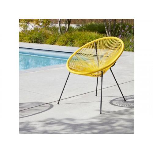 Chaise De Jardin En Acier Acapulco Jaune Lemon - Centrale Brico