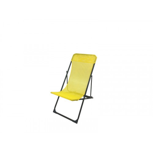 Relax De Jardin En Acier Biganos Jaune Lemon - Centrale Brico