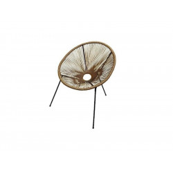 Fauteuil De Jardin En Acier Acapulco Rattan Naturel - Centrale Brico