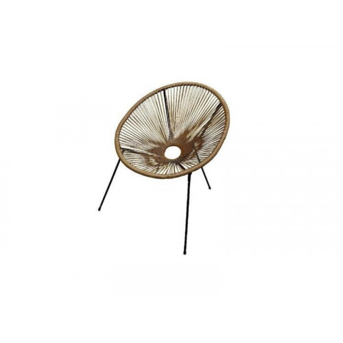 Fauteuil De Jardin En Acier Acapulco Rattan Naturel - Centrale Brico