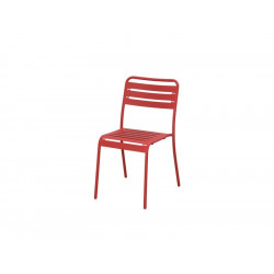 Chaise De Jardin En Acier Café Rouge Cherry - Centrale Brico