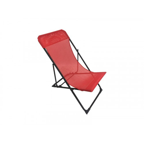 Relax De Jardin En Acier Biganos Rouge Cherry - Centrale Brico