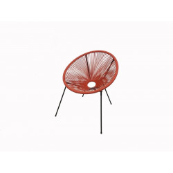 Fauteuil De Jardin En Polyéthylène Acapulco Terracotta de marque Centrale Brico, référence: J7378100