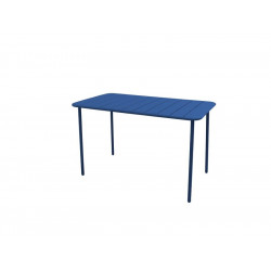 Table De Jardin De Repas Café Rectangulaire Bleu 4 Personnes - Centrale Brico