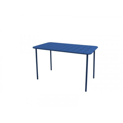 Table De Jardin De Repas Café Rectangulaire Bleu 4 Personnes - Centrale Brico