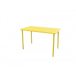 Table De Jardin De Repas Café Rectangulaire Jaune 4 Personnes - Centrale Brico