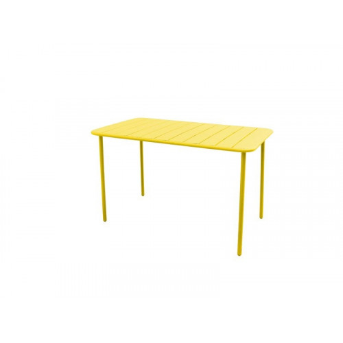 Table De Jardin De Repas Café Rectangulaire Jaune 4 Personnes - Centrale Brico