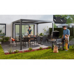 Pergola Autoportante First, Aluminium Gris Anthracite, 8 M² - Centrale Brico