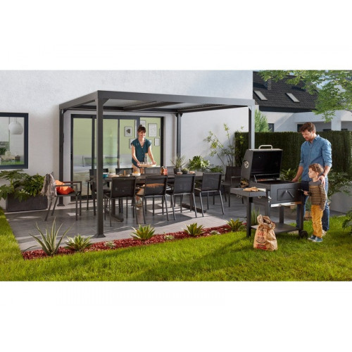 Pergola Autoportante First, Aluminium Gris Anthracite, 8 M² - Centrale Brico