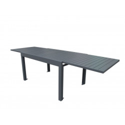 Table De Jardin De Repas Lisbone Rectangulaire Anthracite 8/10 Personnes - Centrale Brico