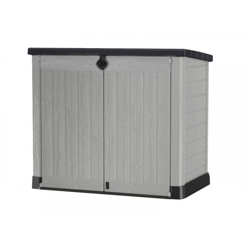 Coffre de jardin résine Sio Ace gris / Noir, L.145.5 X H.123 X P.82 Cm - Keter