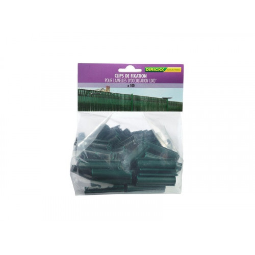 Lot De 100 Clips Pvc À Fixer Lixo Vert, H.1 Cm - DIRICKX