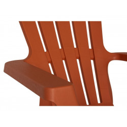 Fauteuil Adirondack Résine Injectée Terracota, 1 Personnes - BICA