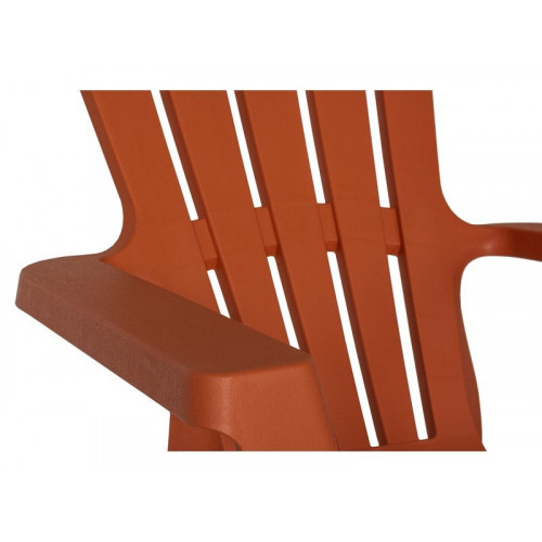 Fauteuil Adirondack Résine Injectée Terracota, 1 Personnes - BICA