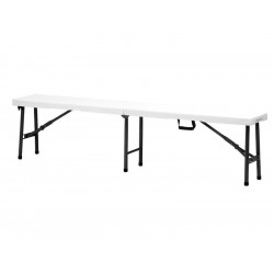 Banc 3 Places De Jardin En Résine Fiesta Blanc - Centrale Brico