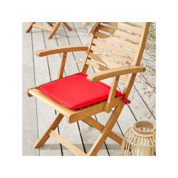 Galette D'Assise De Chaise/Fauteuil Feria, Rouge L.38 X H.3 Cm de marque Centrale Brico, référence: J7422900