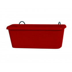 Jardinière Plastique À Réserve D'Eau L.30 X L.12 X H.11.4 Cm Rouge Rubis de marque EDA, référence: J7458400