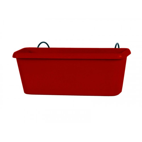 Jardinière Plastique À Réserve D'Eau L.30 X L.12 X H.11.4 Cm Rouge Rubis - EDA