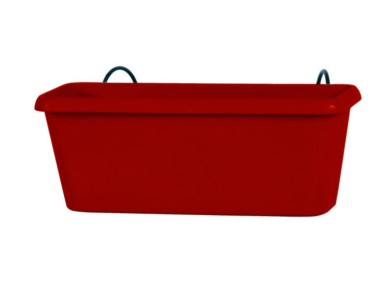 Jardinière Plastique À Réserve D'Eau L.30 X L.12 X H.11.4 Cm Rouge Rubis