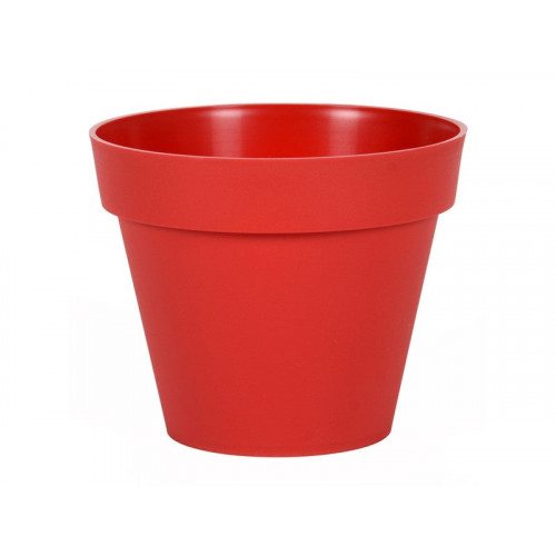 Pot Plastique Diam.30 X H.26 Cm Rouge Rubis - EDA