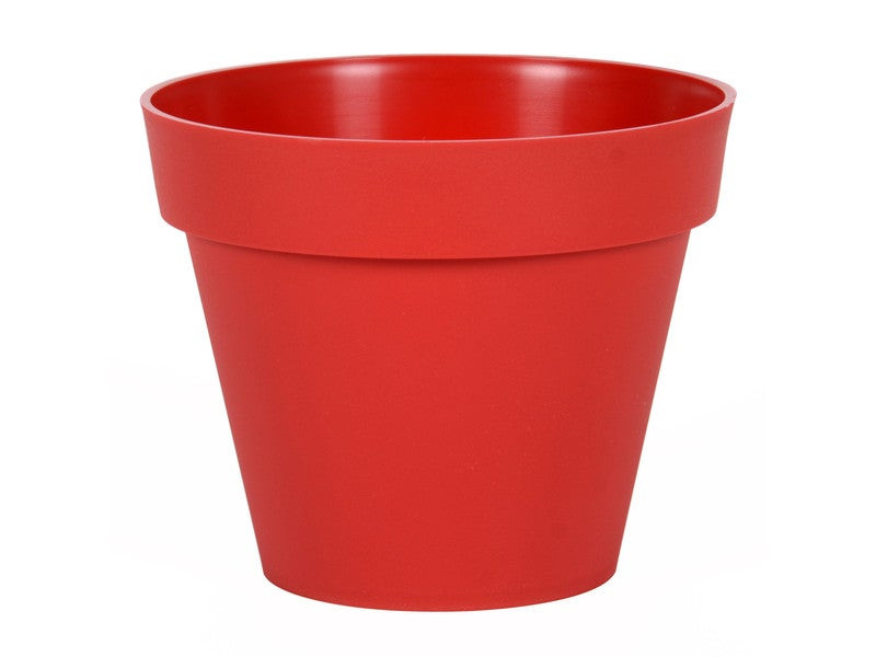 Pot Plastique Diam.30 X H.26 Cm Rouge Rubis