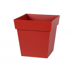 Pot Plastique L.32 X L.32 X H.32 Cm Rouge Rubis - EDA