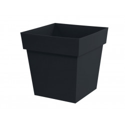 Pot Plastique Toscane L.39 X L.39 X H.39 Cm Gris Anthracite - EDA