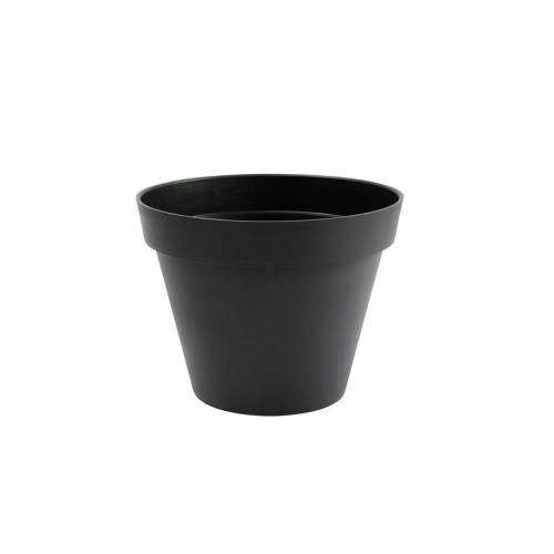 Pot Plastique Diam.40 X H.32 Cm Gris Anthracite - EDA