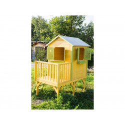 Maisonnette Bois Aloya Rose Sur Pilotis Ht 59Cm , 2.72 M² - Centrale Brico