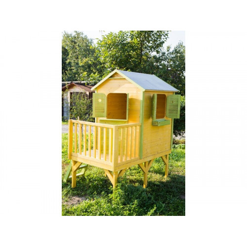 Maisonnette Bois Aloya Rose Sur Pilotis Ht 59Cm , 2.72 M² - Centrale Brico