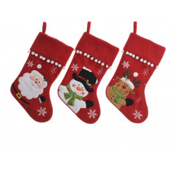 Chaussette 3 Formes À Suspendre De Noël, 40 Cm - KAEMINGK