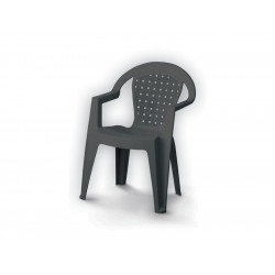 Fauteuil Monobloc Norma Anthracite - PLASTICO ALTO SELLE