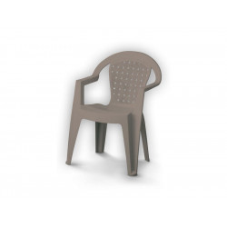 Fauteuil Monobloc Norma Taupe - PLASTICO ALTO SELLE