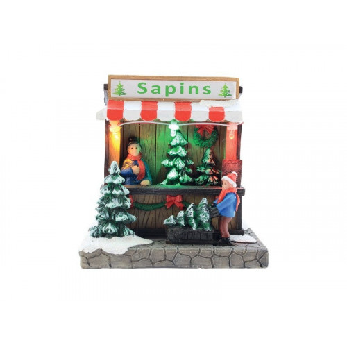 Village Magasins Lumineux De Noël Multicouleur À Piles Led - BLACHERE ILLUMINATION