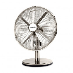 Ventilateur de table HEOLE - 35W - 30cm - 4 pales - chromé - Supra