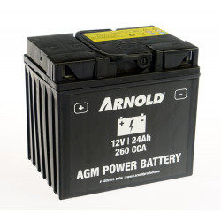 Batterie AZ104/AGM 12-24 pour tracteur tondeuse - +terminal gauche - Arnold