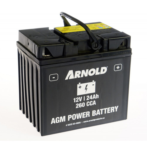 Batterie AZ105/AGM 12-24 pour tracteur tondeuse, + terminal droite - Arnold