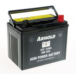 Batterie AZ106 - AGM U1R-280 SLA pour tracteur tondeuse, + terminal droite de marque Arnold, référence: B7514000