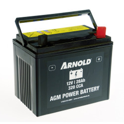 Batterie AZ108/AGM U1R-320 SLA pour tracteur tondeuse, + terminal droite de marque Arnold, référence: B7514200
