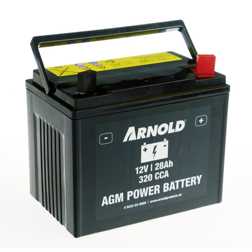 Batterie AZ108/AGM U1R-320 SLA pour tracteur tondeuse, + terminal droite - Arnold