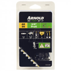 Chaîne de tronçonneuse 3/8", 1,6 mm - 60 maillons d’entraineurs - gouges demi-rondes de marque Arnold, référence: J7523000