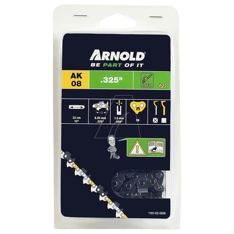 Arnold Chaîne de tronçonneuse 325"/ 1 5 mm 56 maillons d'entraîneurs gouges demi rondes - vue 2
