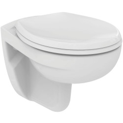 Pack WC suspendu MATURA sans bride, avec abattant - blanc de marque PORCHER, référence: B7577200