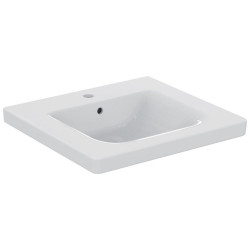 Lavabo-plan SANIS accessible aux PMR - 60 x 55,5 cm - blanc de marque PORCHER, référence: B7578500