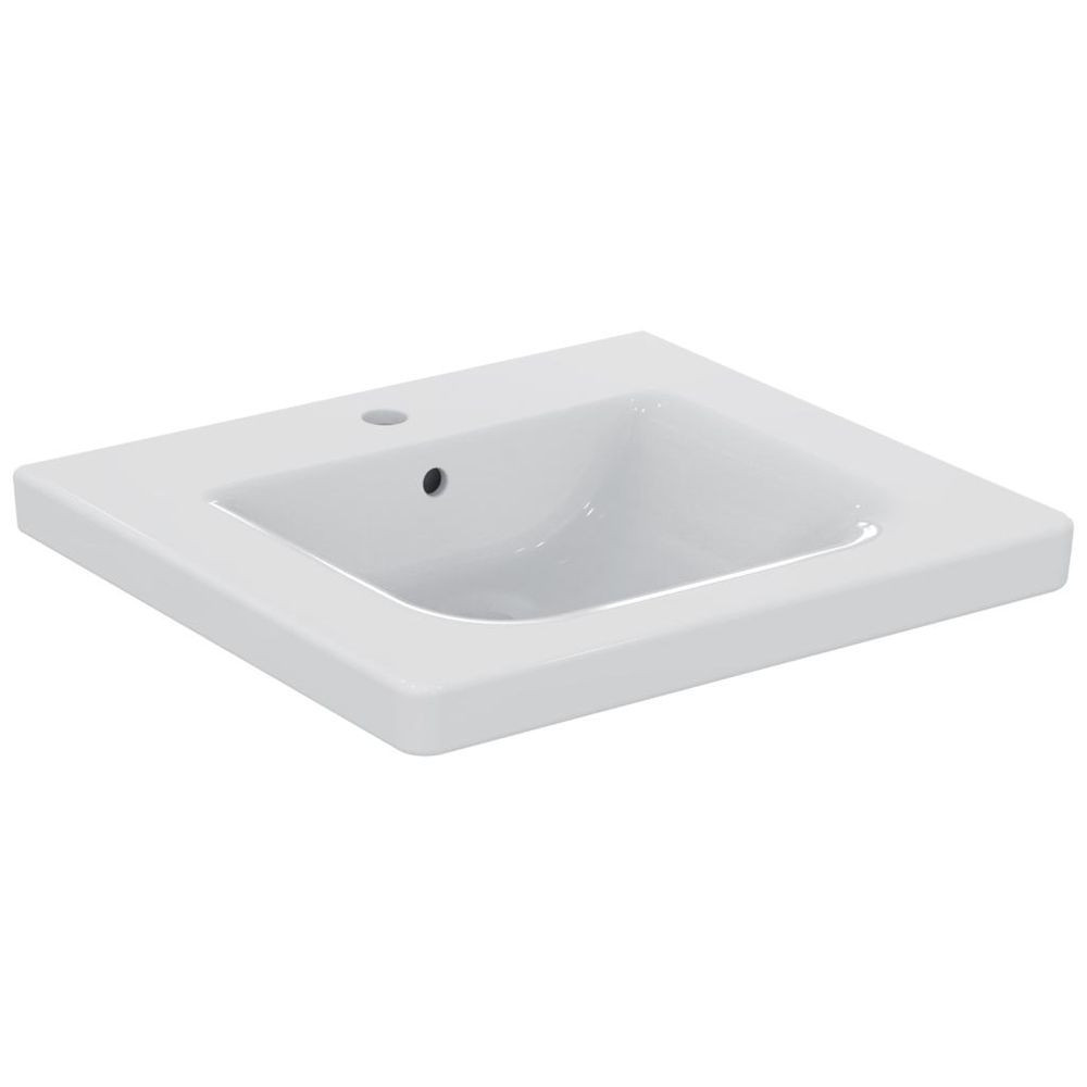 Lavabo-plan SANIS accessible aux PMR - 60 x 55,5 cm - blanc