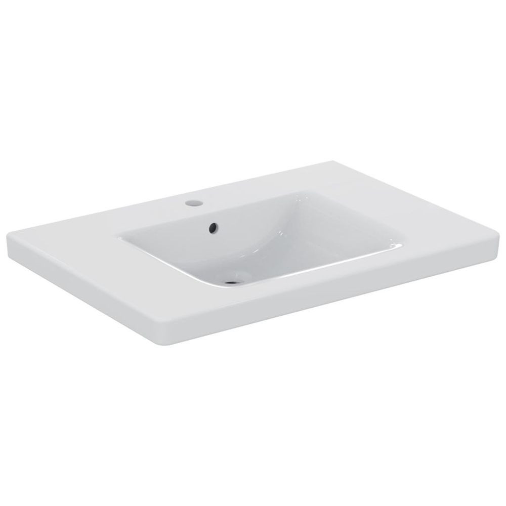 Lavabo-plan SANIS accessible aux PMR - 80 x 55,5 cm - blanc