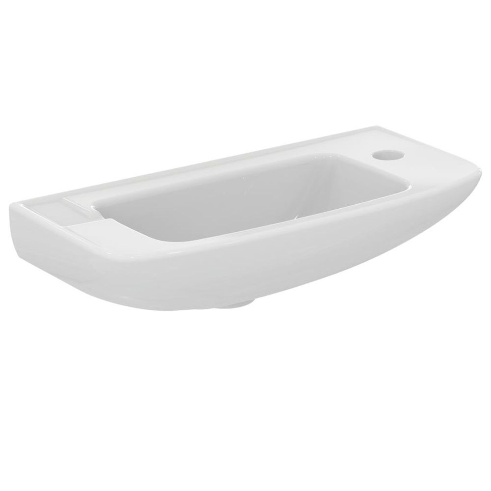 Lave mains ULYSSE - 50 x 24 cm - 1 trou latéral - blanc