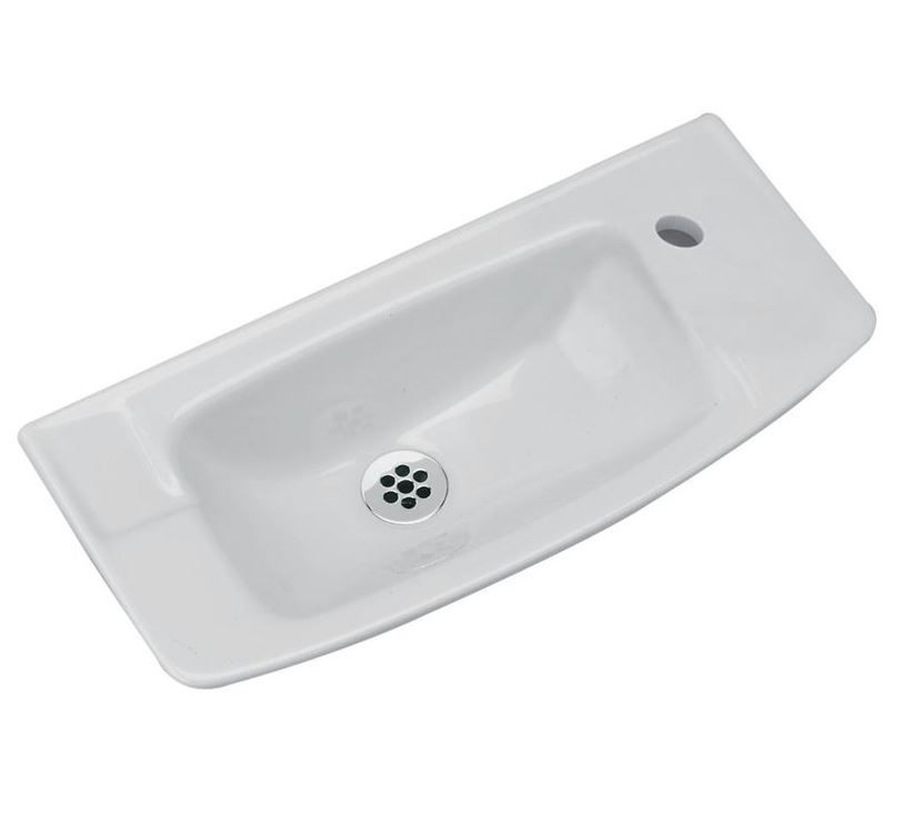 Lave mains ULYSSE - sans trop plein - 50 x 24 cm - blanc